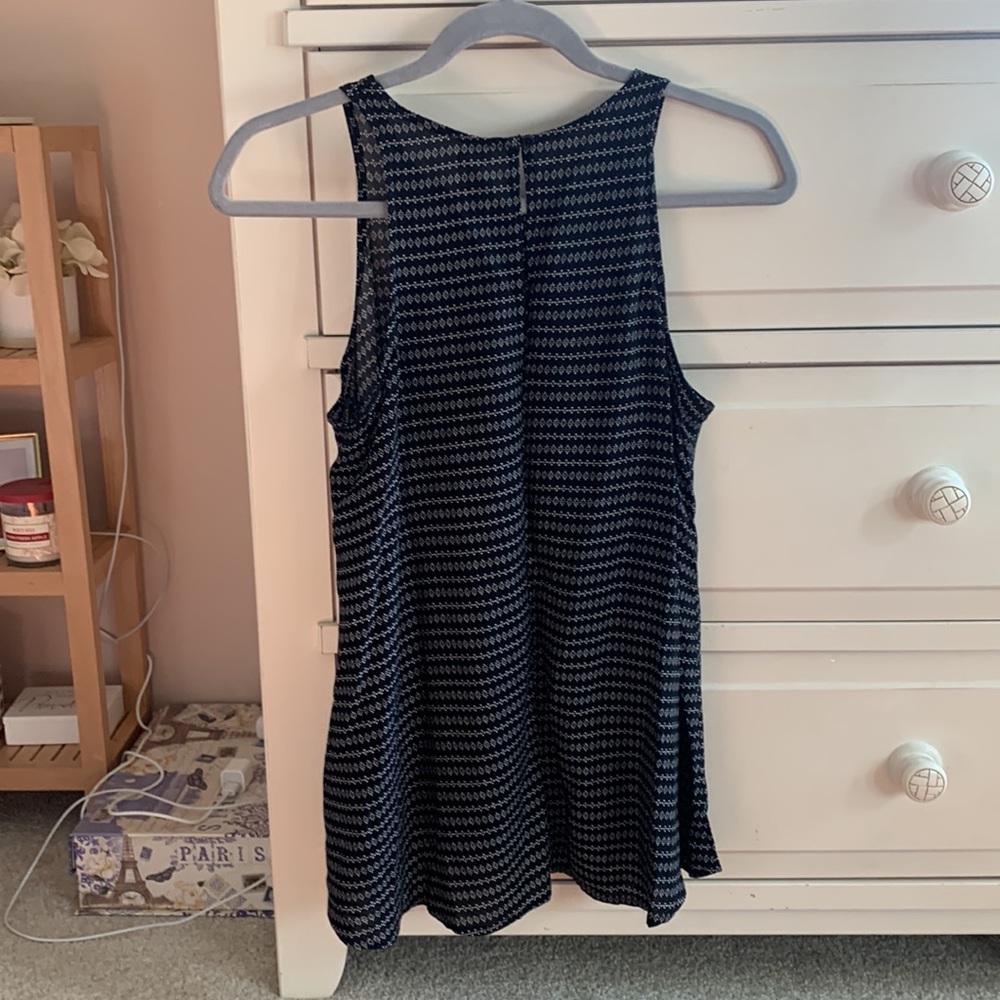 womens black patterned tank top - Picture 2 of 5